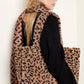 Teddy Luipaard Tas - Beige/Lichtbruin