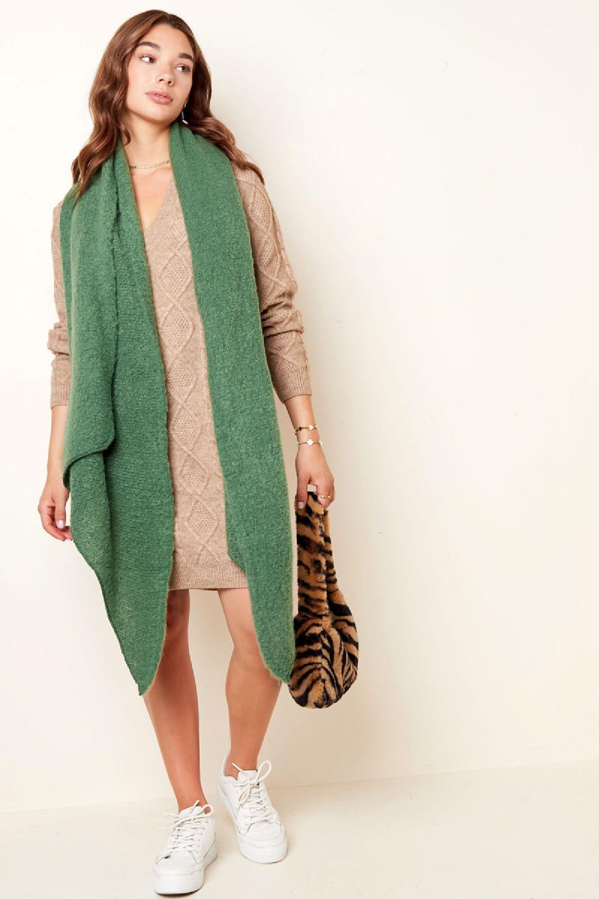 Zachte wintersjaal - Beige