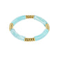 Tube armband - Lichtblauw & Goud