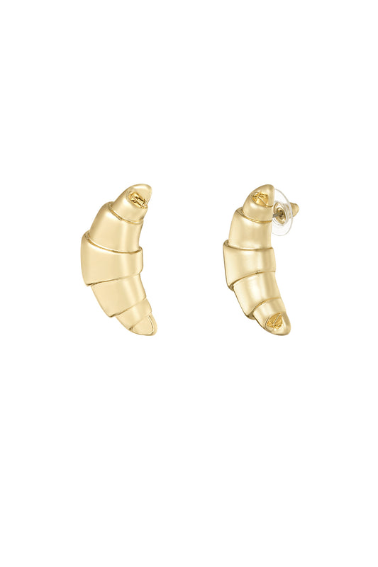 Gouden Croissant oorbellen