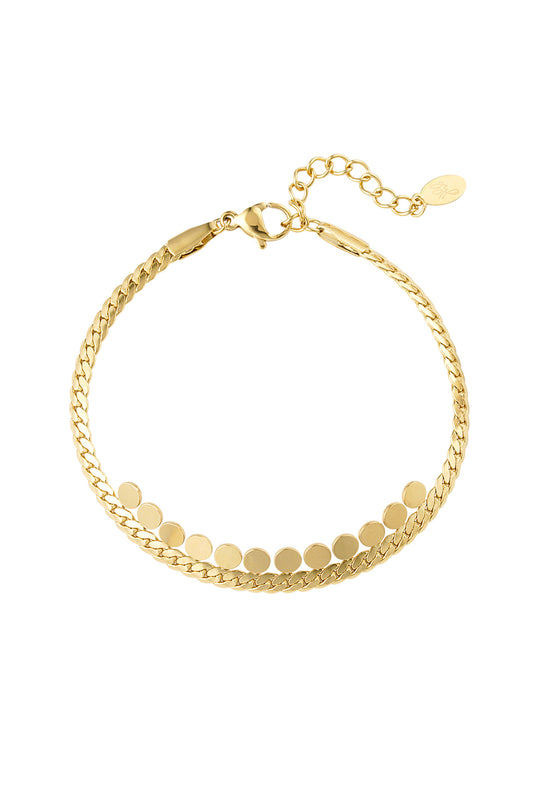 Gouden armband met ronde bedeltjes
