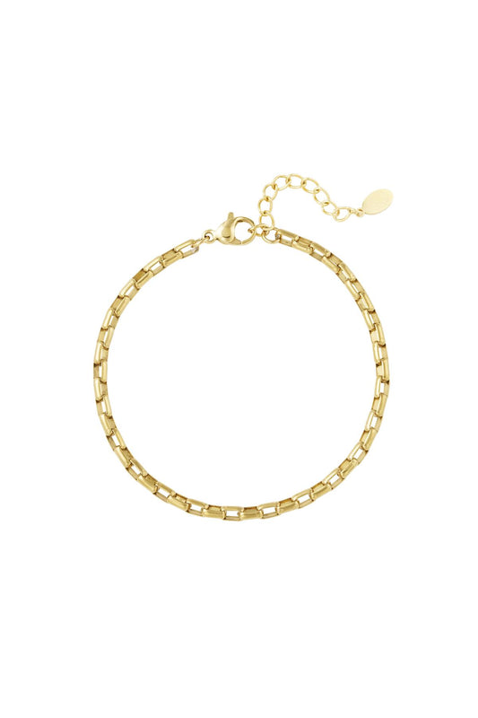 Gouden schakel armband