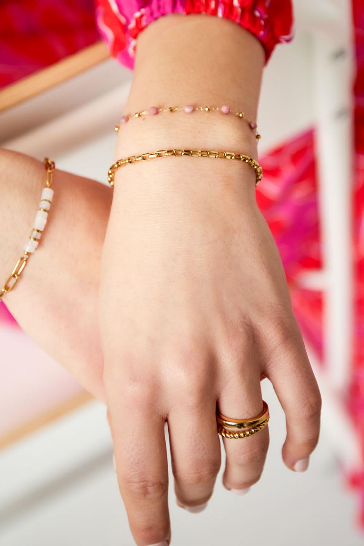 Gouden schakel armband