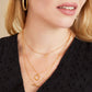 Dubbele Ketting geometrische vormen - Zilver