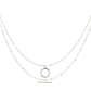 Dubbele Ketting geometrische vormen - Zilver