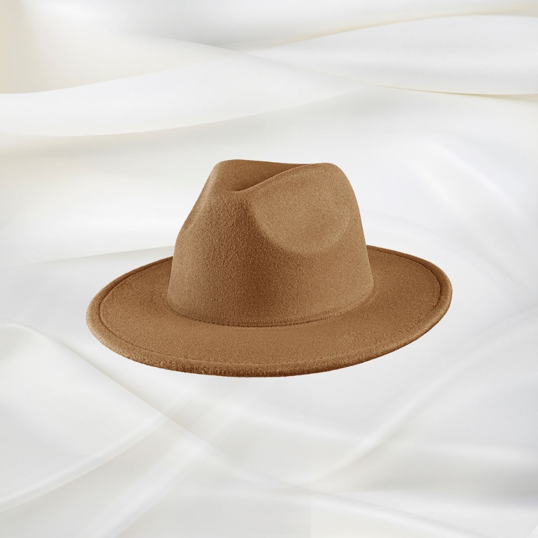 Fedora hoed - Camel