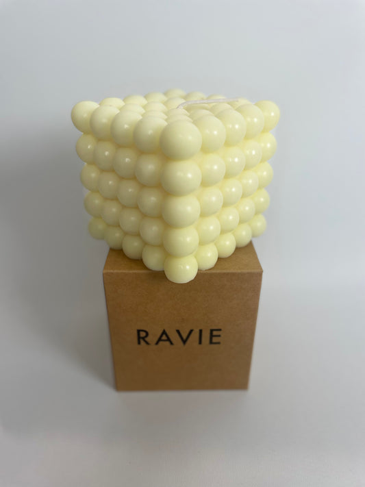 Ravie Bubble Candle - White